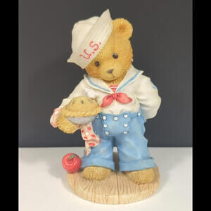 Enesco Cherished Teddies Bob Our Friendship Is From Sea To Shining Sea 1996 Mint